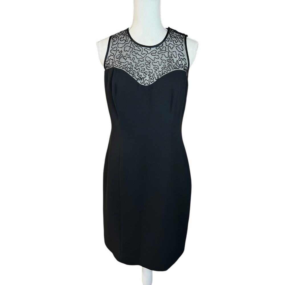 Jones New York Black beaded Sheath Dress NEW cocktail Sleeveless formal
